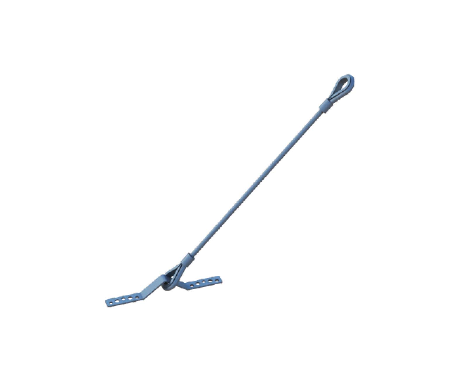 Gancio sottotegola con fune 8 L = 60 cm