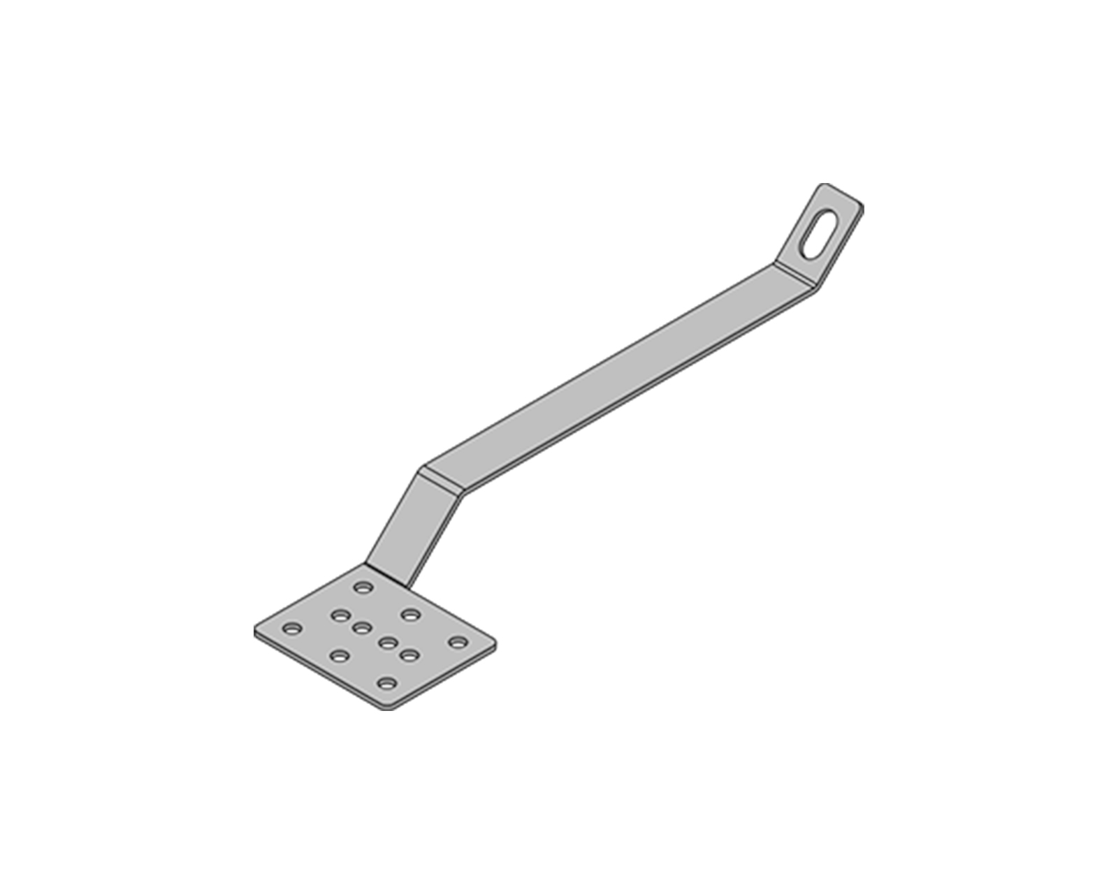 Gancio sottotegola con base allargata